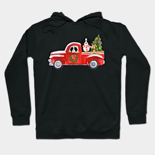 Christmas Bernese Mountain Dog Red Truck Hoodie